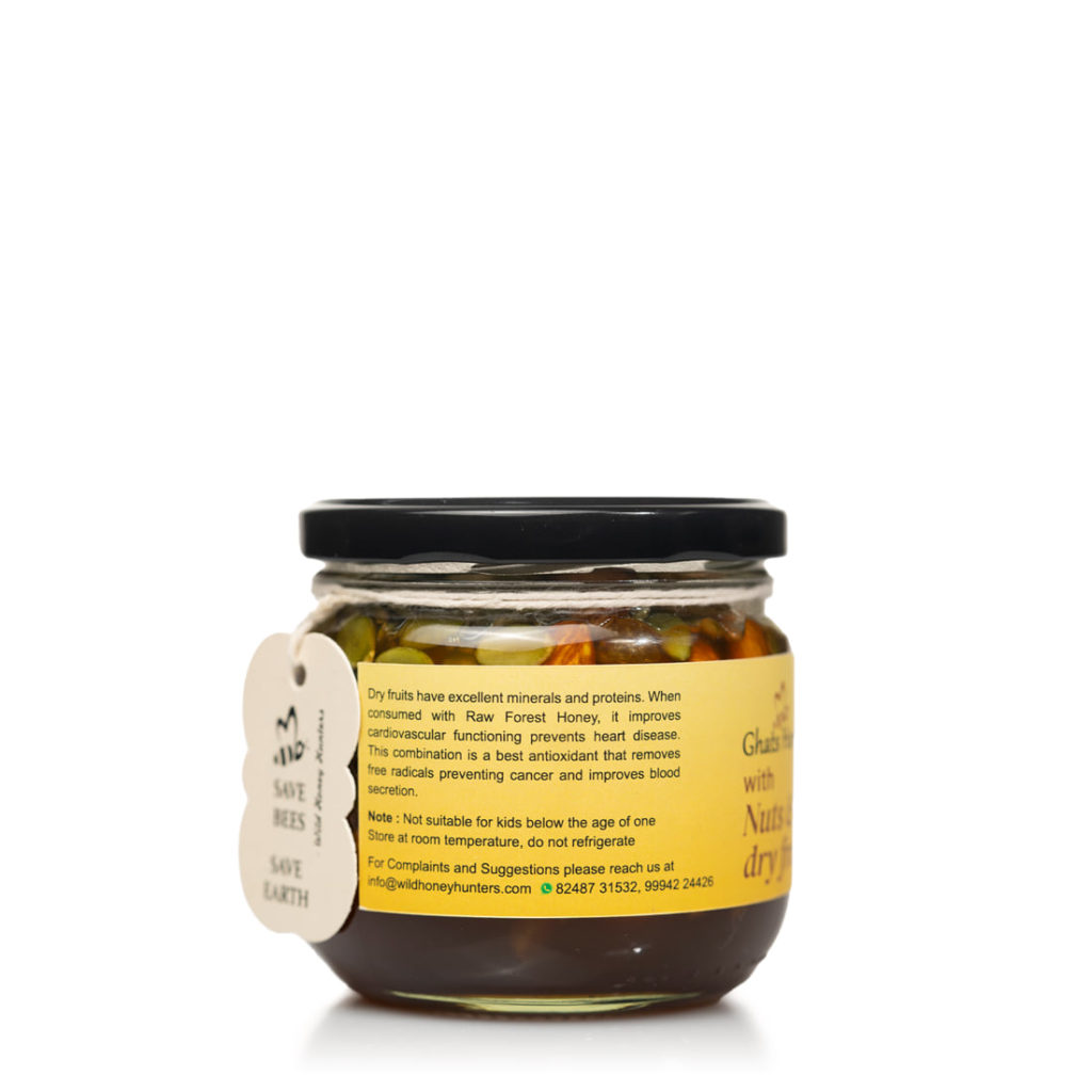 Honey with nuts and dry fruits Online in India - Wild Honey Hunters